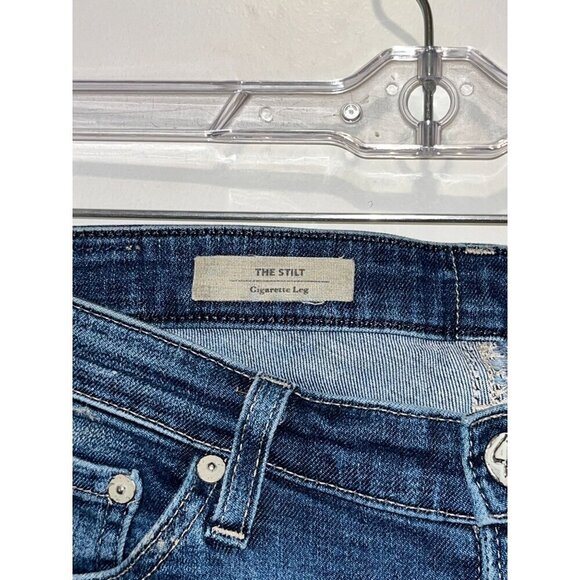 Adriano Goldschmied Dark Wash Denim Stilt Cigarette Leg Jeans Women's Size 2 - Picture 5 of 8